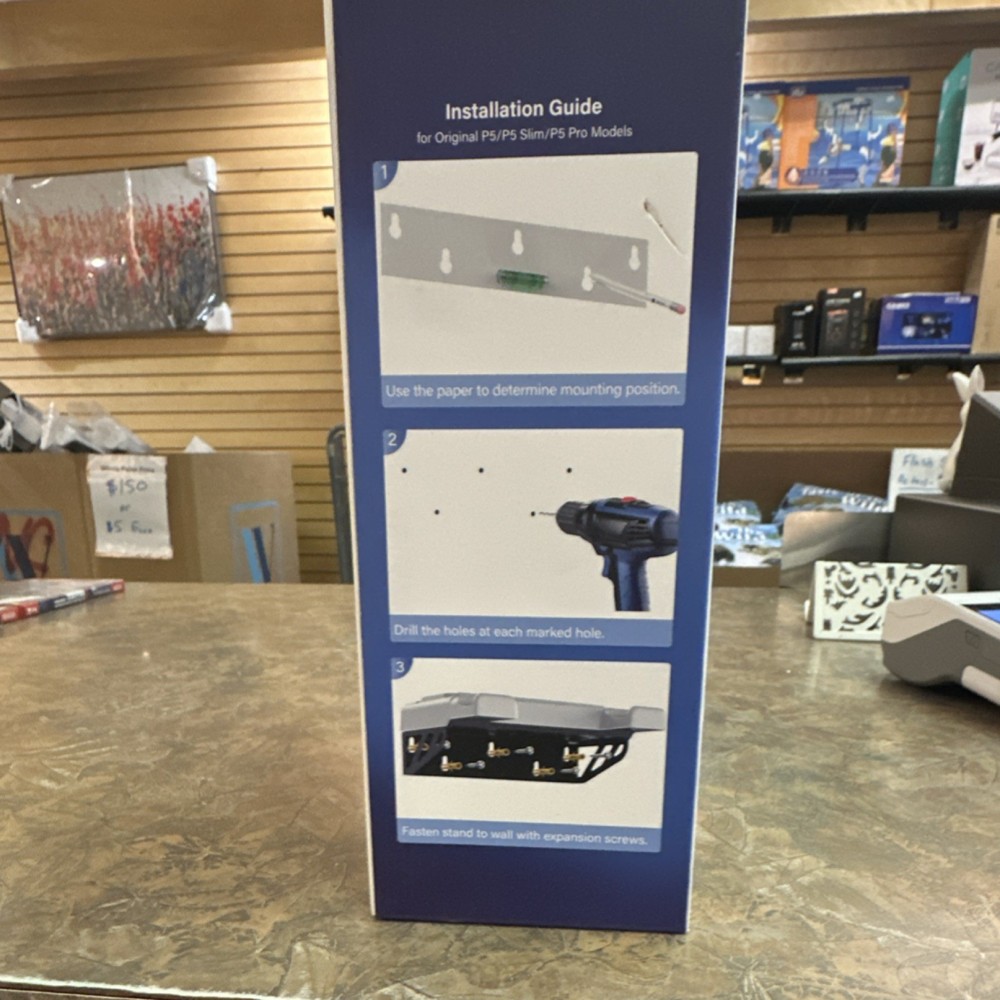 PS5/Slim/Pro Wall Mount Kit with Cooling Fan PS5 Shelf Floating Mount