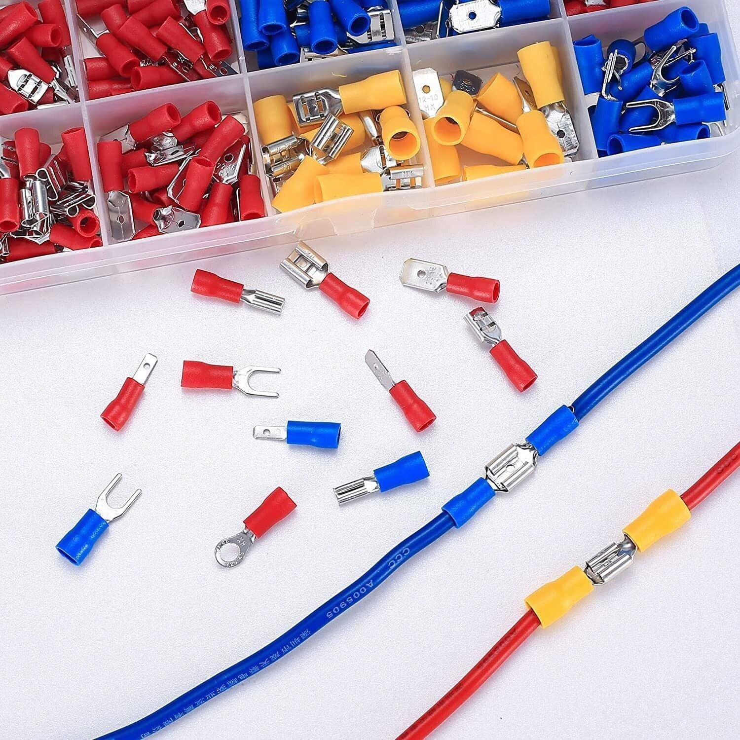 280PCS Assorted Insulated Electrical Wire Crimp Terminals Port Connectors Kit US