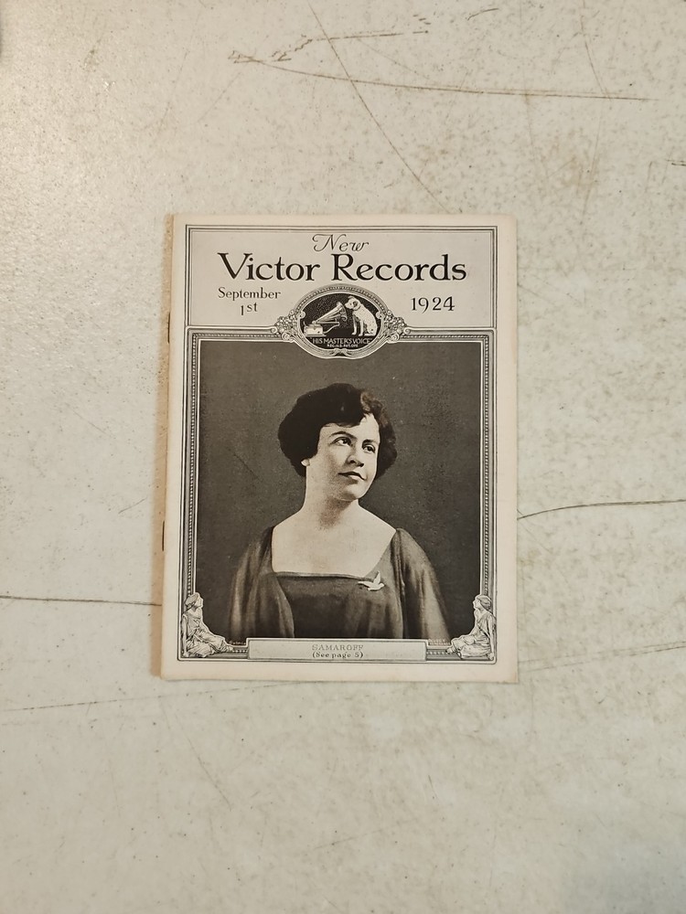 Original Victor Phonograph Record Catalog - September, 1924
