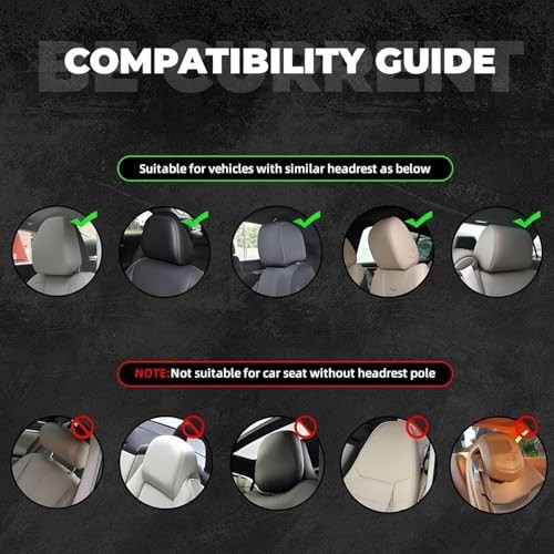 2 Pack Headrest Covers Compatible with Mountain Range Mountain Black-Mountain