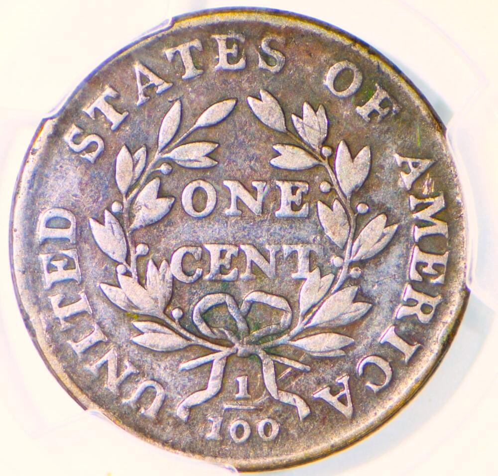 1800/79 Draped Bust Large Cent PCGS VF-25; Bold Overdate