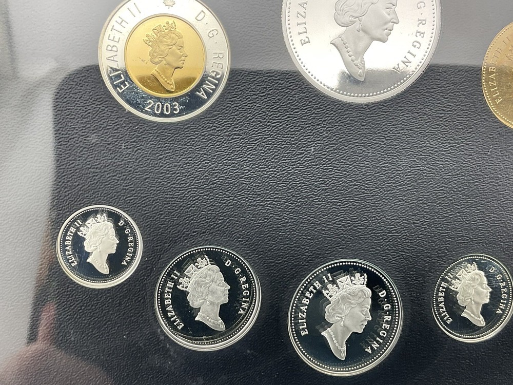 2003 Canada 8coin Silver Proof Set Cobalt Mining Centennial, Queen Elizabeth II