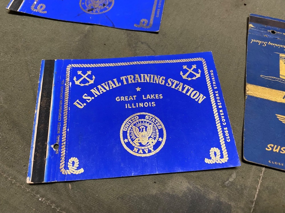 ORIGINAL WWII US NAVY GI PERSONAL ITEMS MATCHSTICK BOOKLET COVER
