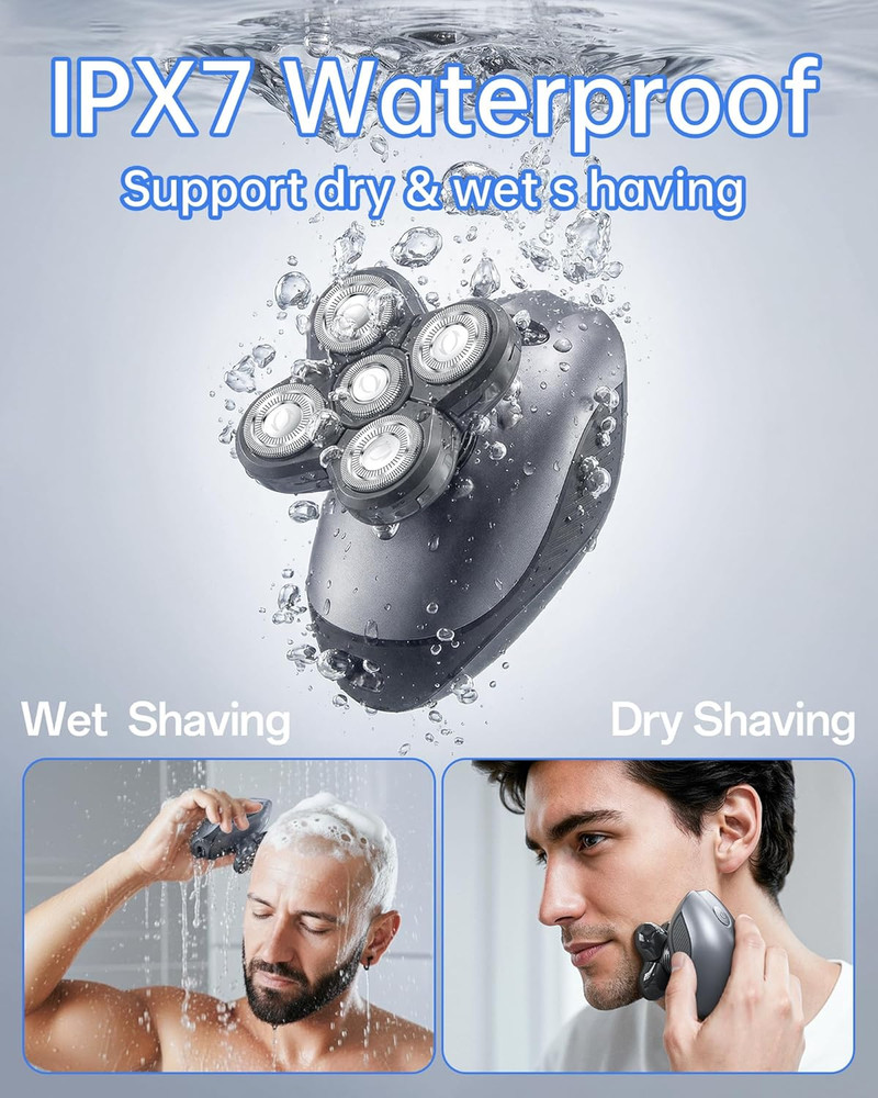 5-in-1 Electric Razor LED IPX7 Black