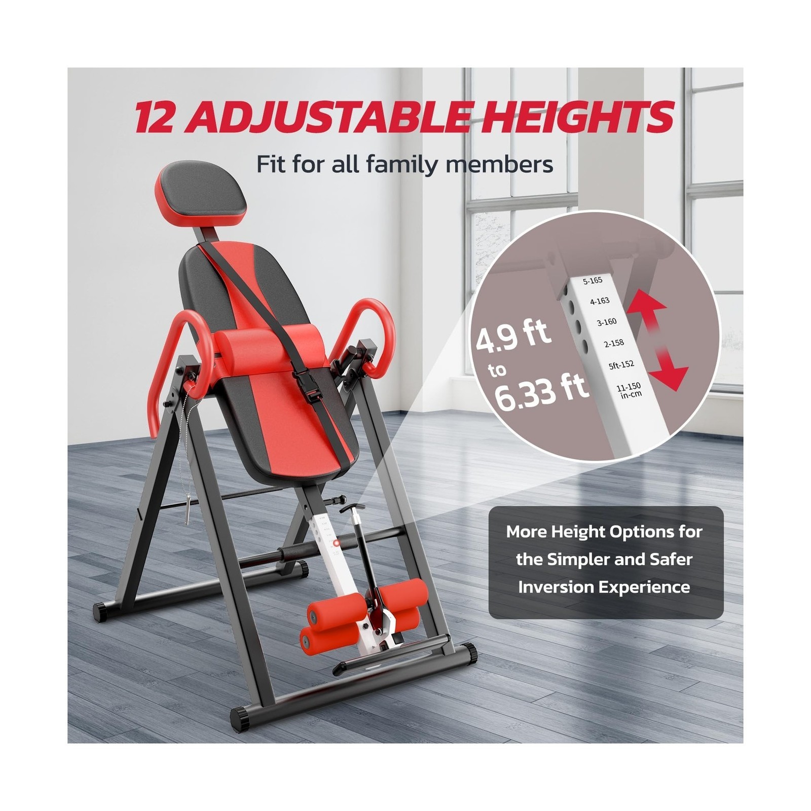 YOLEO Gravity Inversion Table for Back Pain Relief 2026 New Inversion Table w...