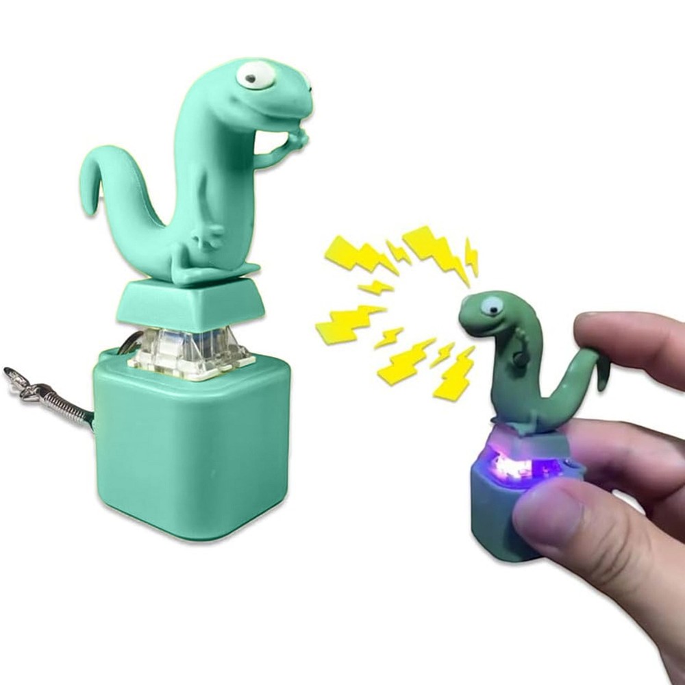 Lizard Keychain Sound Button Fun Rechargeable Stress relief Keychain With Light