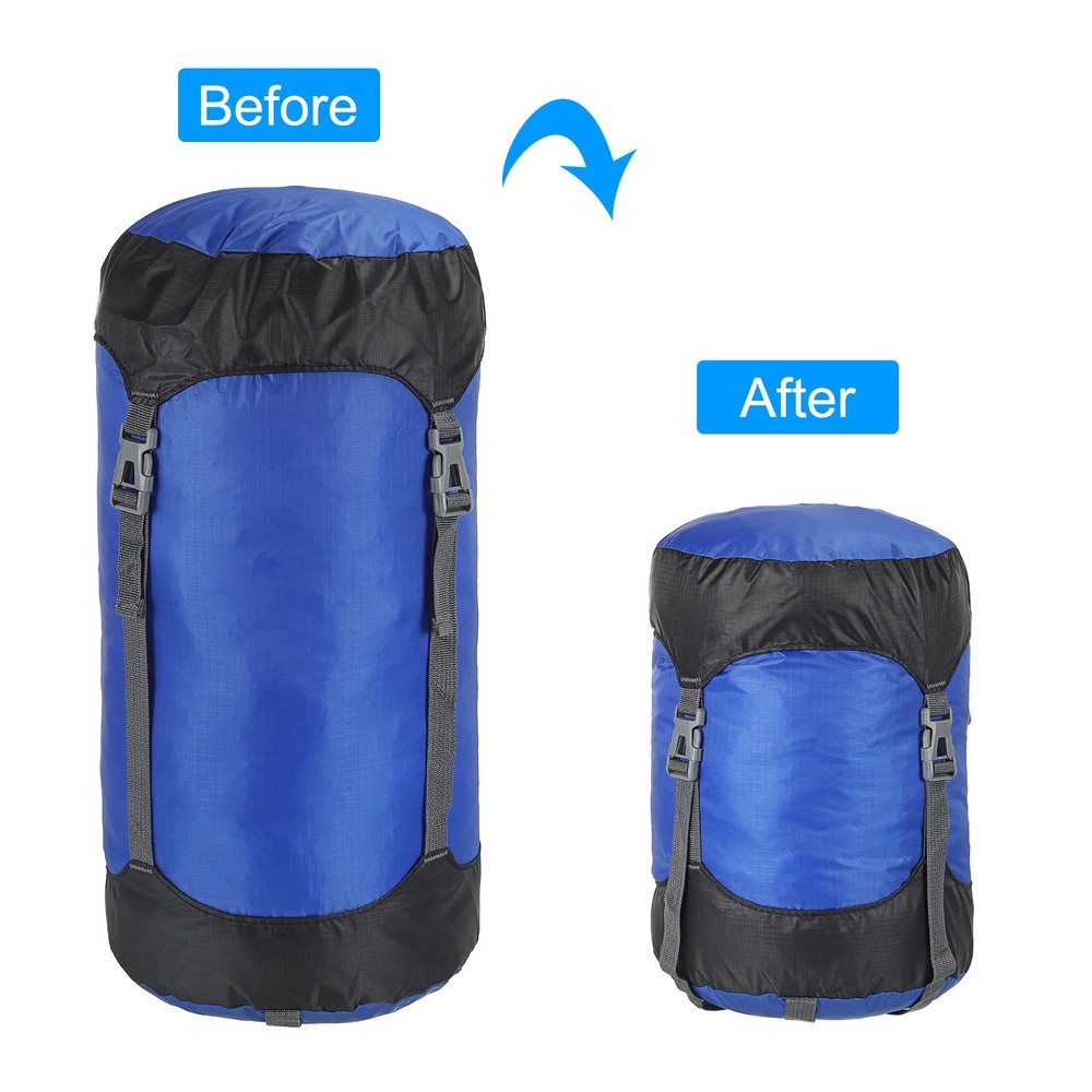 Compression Stuff Sack, 8L L Size Waterproof Sleeping Bag, Blue