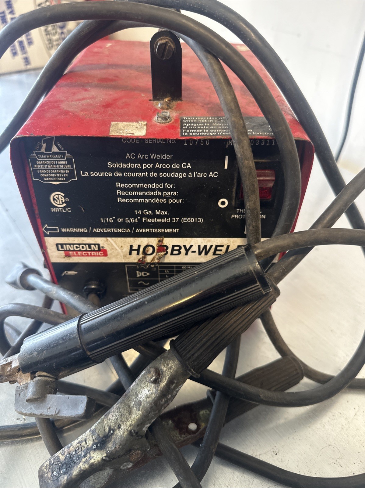 Lincoln Electric Hobby Weld Ac Arc Welder Used Works Great