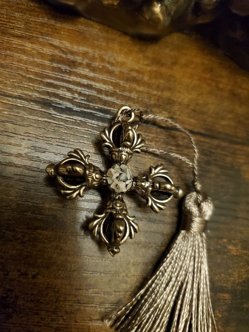 Tomb of Jesus Prayer Medallion with Stone From Tomb of Jesus Holy Sepulchre