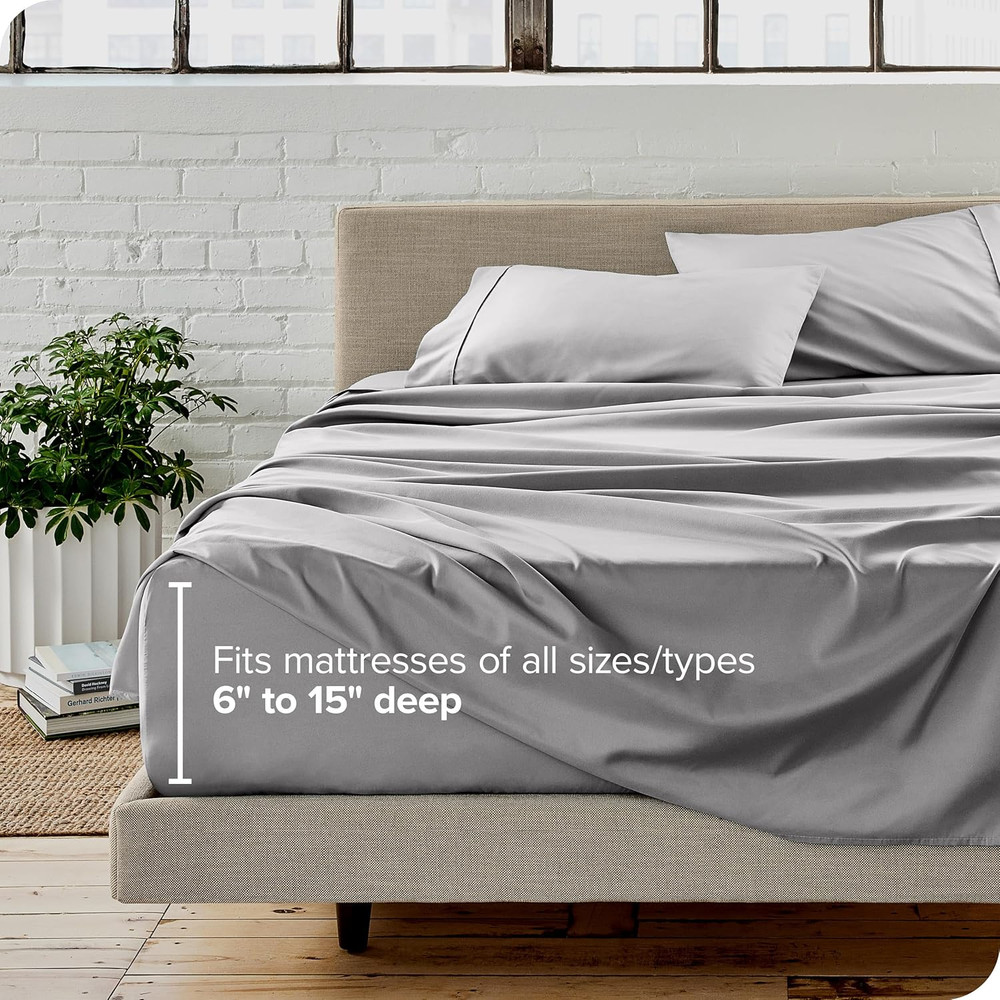 Queen Sheet Set - Luxury 1800 Ultra-Soft Microfiber - Double Brushed - Deep Pock