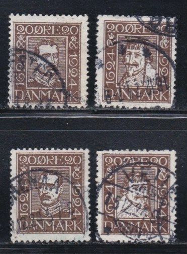 Denmark - Scott #s 172-75, Used