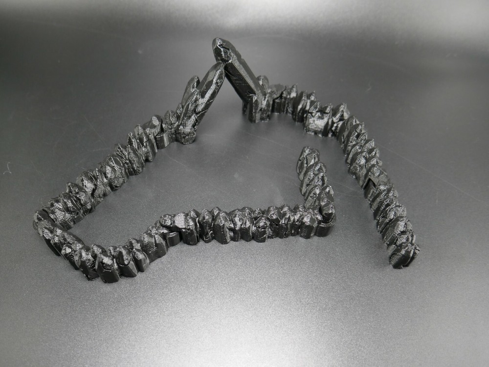 Tabletop Terrain 3d Printed Black Dungeon Cavern interlocking D&D, pathfinder