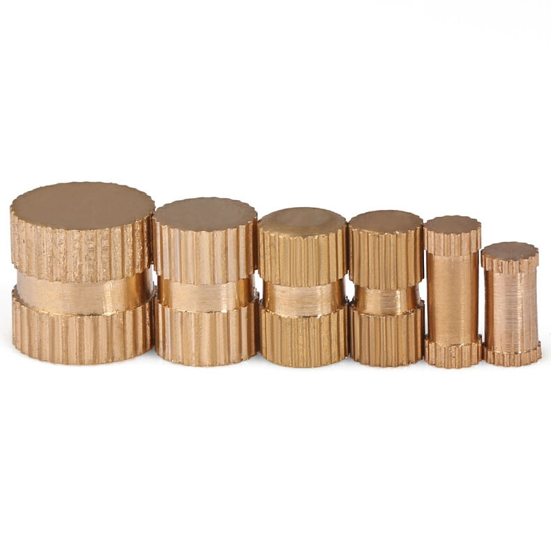 M3 M4 M5 M6 M8 Blind Hole Brass Knurled Insert Nuts Thumb Embedded Nuts