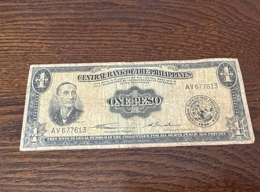 Philippines 1 Peso Note CIRCULATED