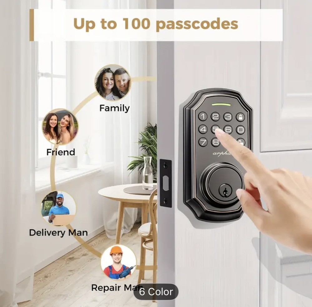 ARPHA Keyless Smart Door Lock Electronic Anti Peeping Keypad Deadbolt Auto Lock