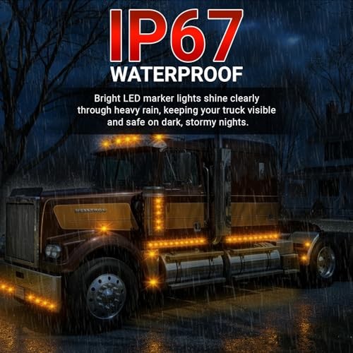 20 Pcs Strobe + Marker Lights 3/4 Inch Pack of 20 Smoked Lens Amber 20 Pcs