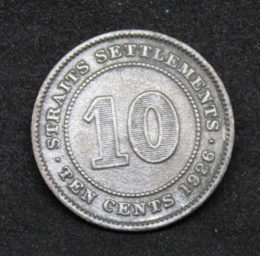 1926 Straits Settlements 10 Cents