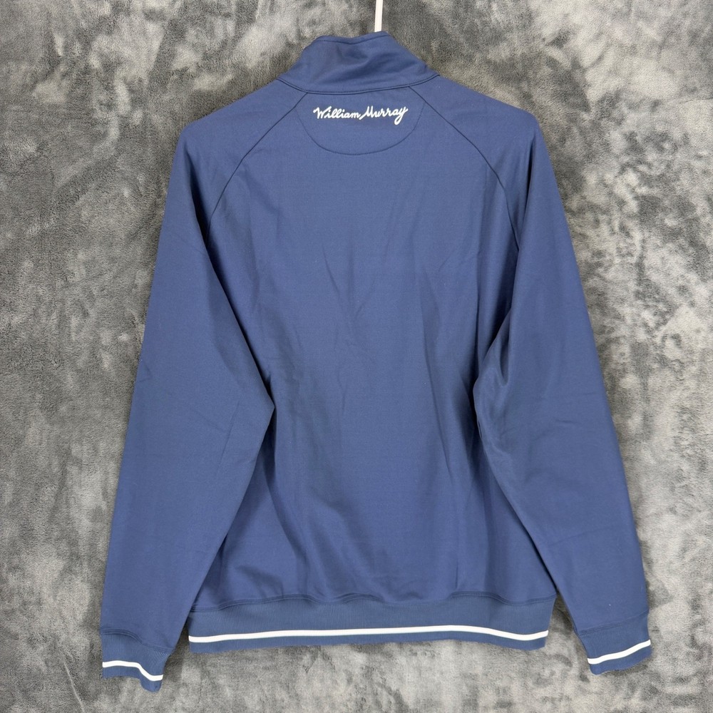 William Murray Golf Mens Navy Blue Quarter Zip Pullover Sweatshirt Medium NEW