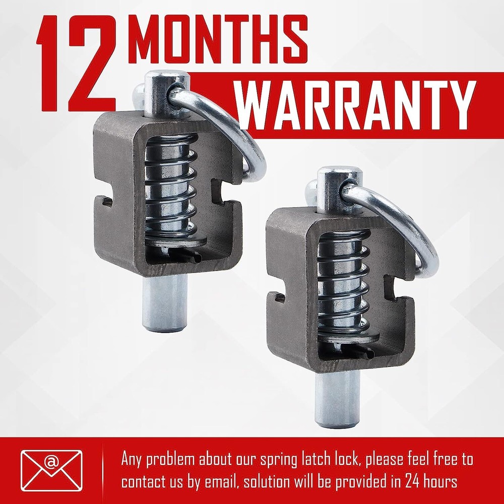 SPARKWHIZ (2) Universal Spring Trailer Gate Weld-On Spring Latch Lock Assembly