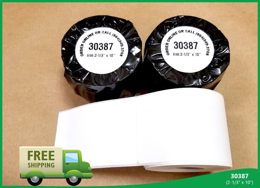 Address Shipping Rectangular 4 Rolls w/ 100 Labels White 30387 for Dymo Printer