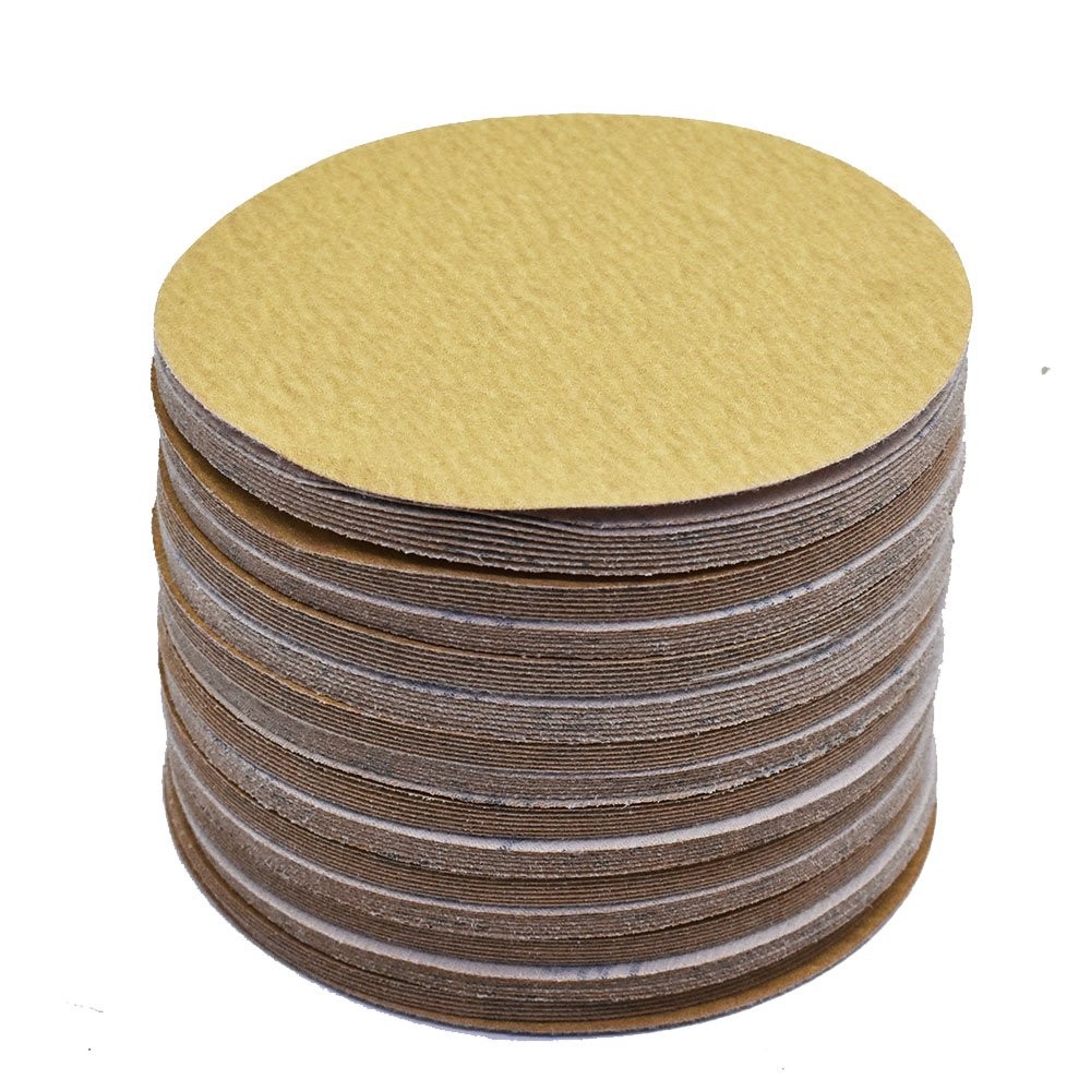 100 Pack 6" High Quality 180 Grit NO-Hole Hook Loop Pads Sanding Disc Flocking