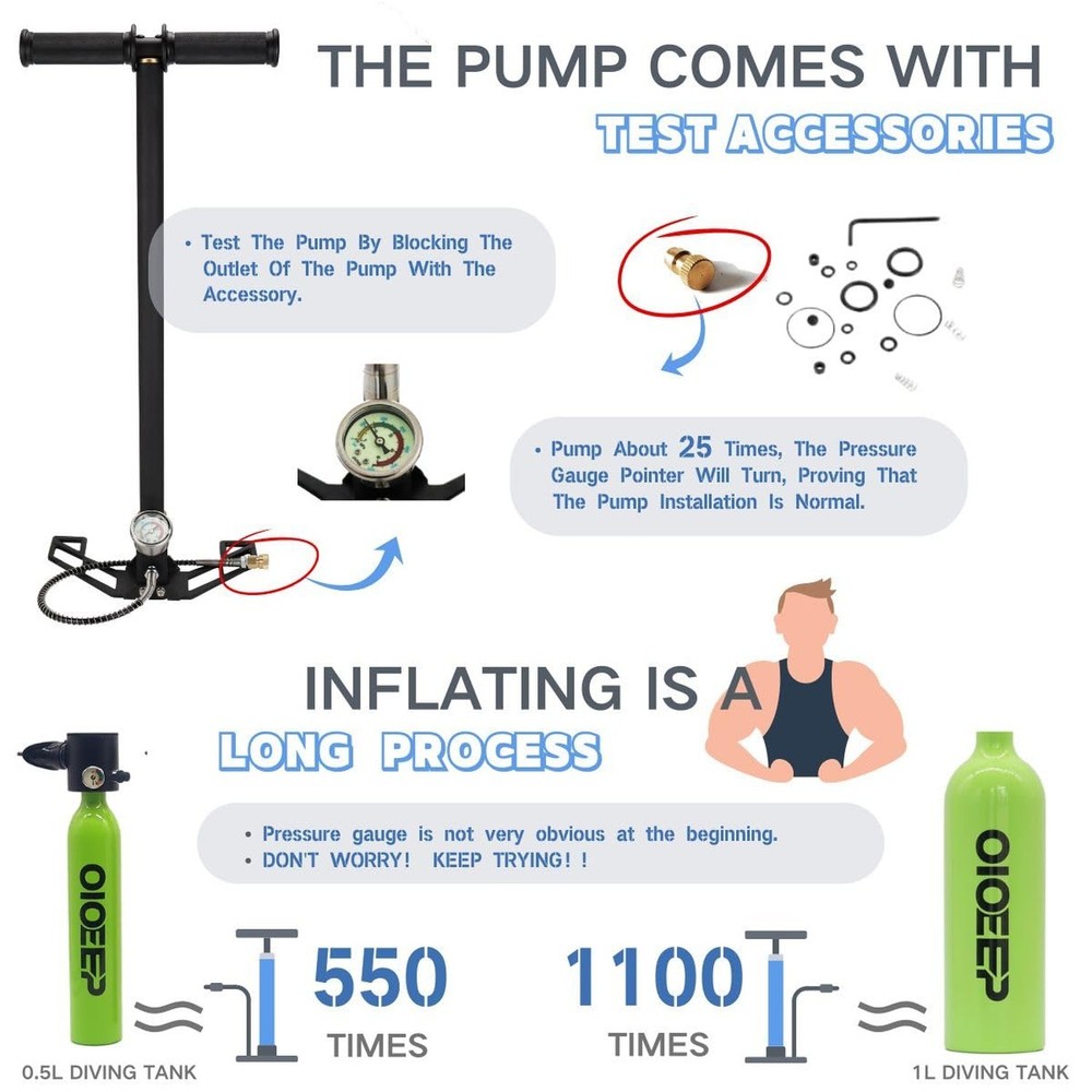 Mini Scuba Diving Tank with Sub-Mask black