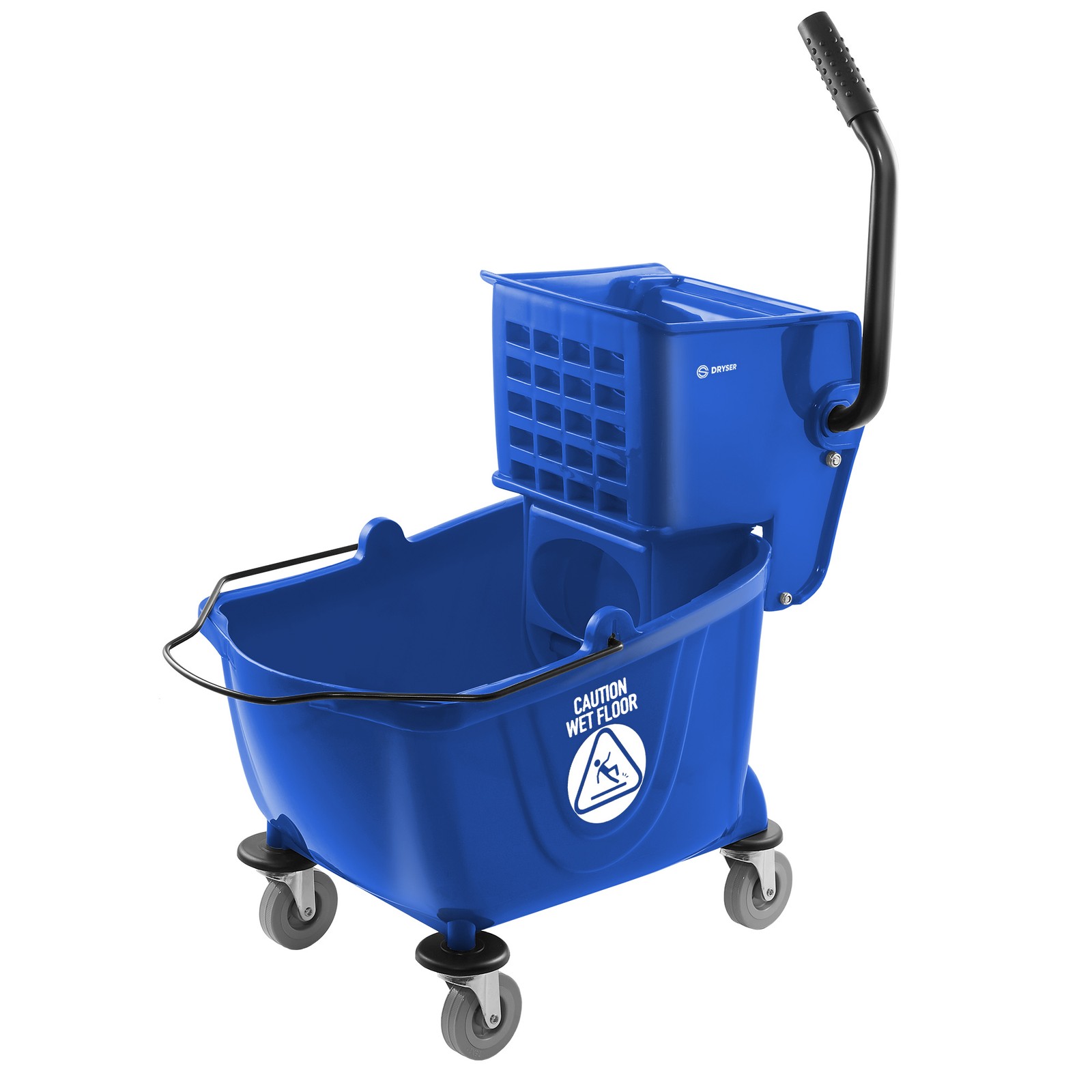 OPEN BOX - 26 Quart Commercial Mop Bucket w/ Side Press Wringer - Blue