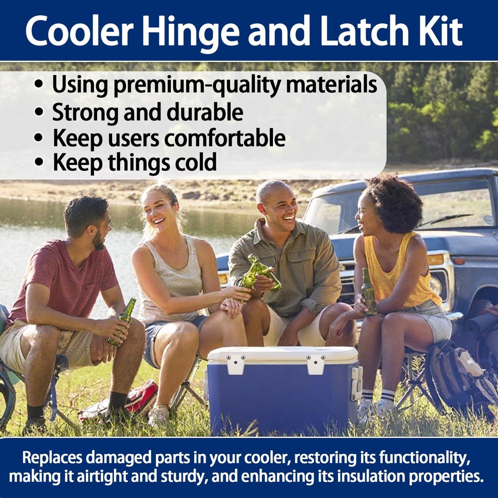 Cooler Hinges Kit, Camping Accessories for Igloo Including 3 Cooler Hinge 2 L...