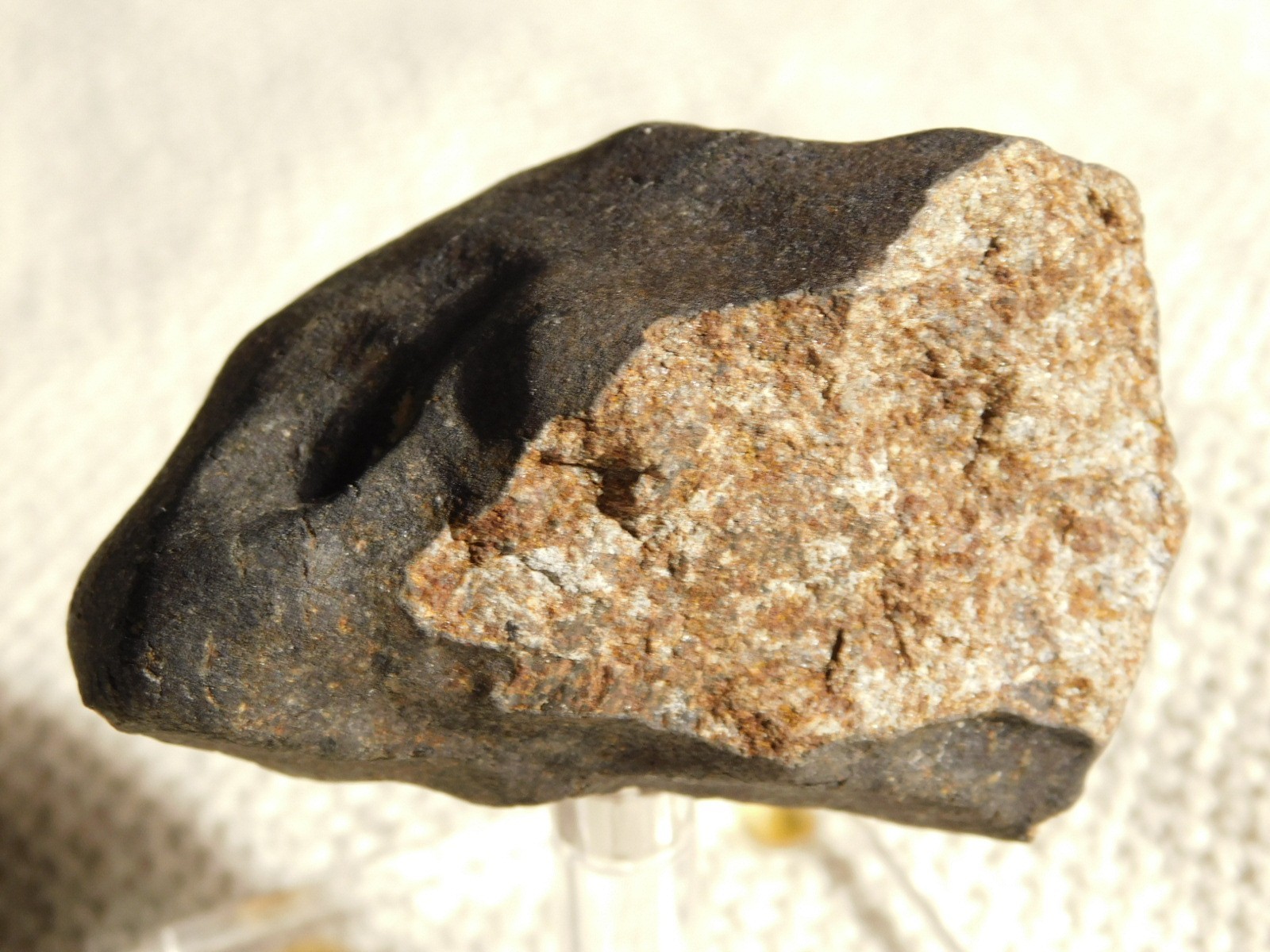 H6 Stony METEORITE Regmaglypts DARK Fusion Crust and Contraction CRACKS! 178gr