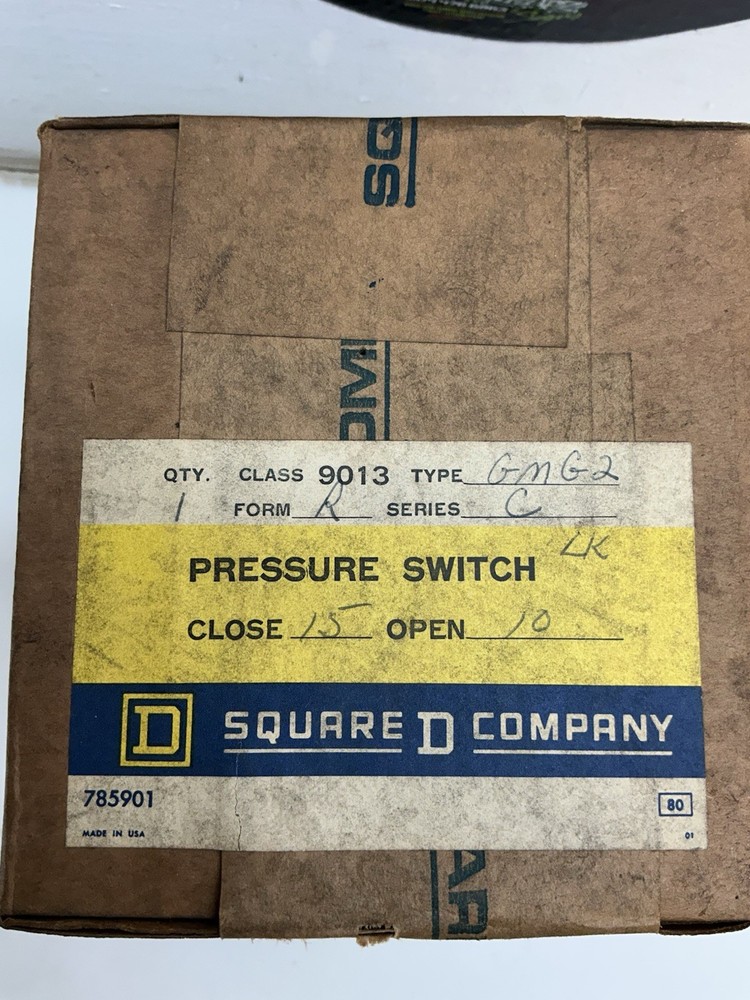 Square D Class 9013 Type GMG2 Pressure Switch NIB Sealed