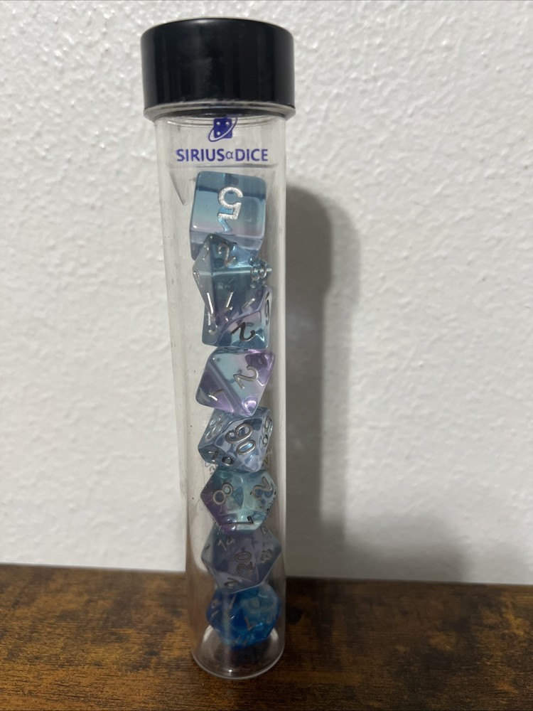 Sirius Dice Poly Set - Translucent Polyroller (8) New