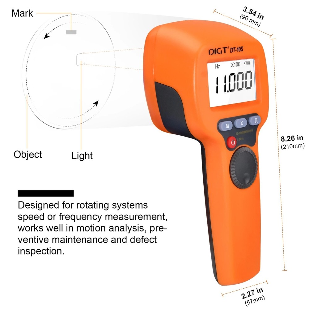 New Digital Handheld Stroboscope, LED Flash Strobe Tachometer,Speed Tester