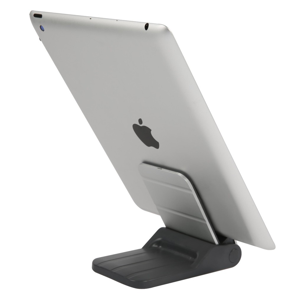 Universal Adjustable Foldable Gray-Black Tablet Holder Plastic 5 to 7 inch