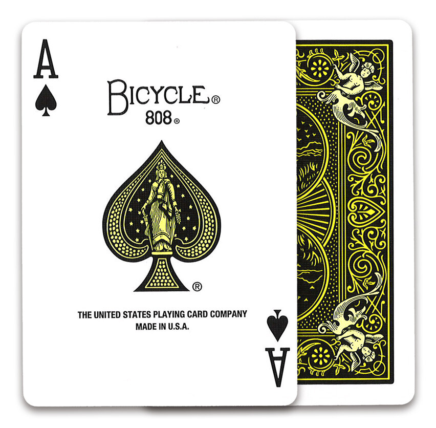 1 DECK Bicycle Japan black-yellow playing cards USA SELLER!