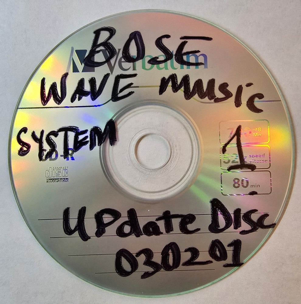 Bose Wave Music System 1 - Update Disc Latest Firmware, fix PLEASE UPDATE error
