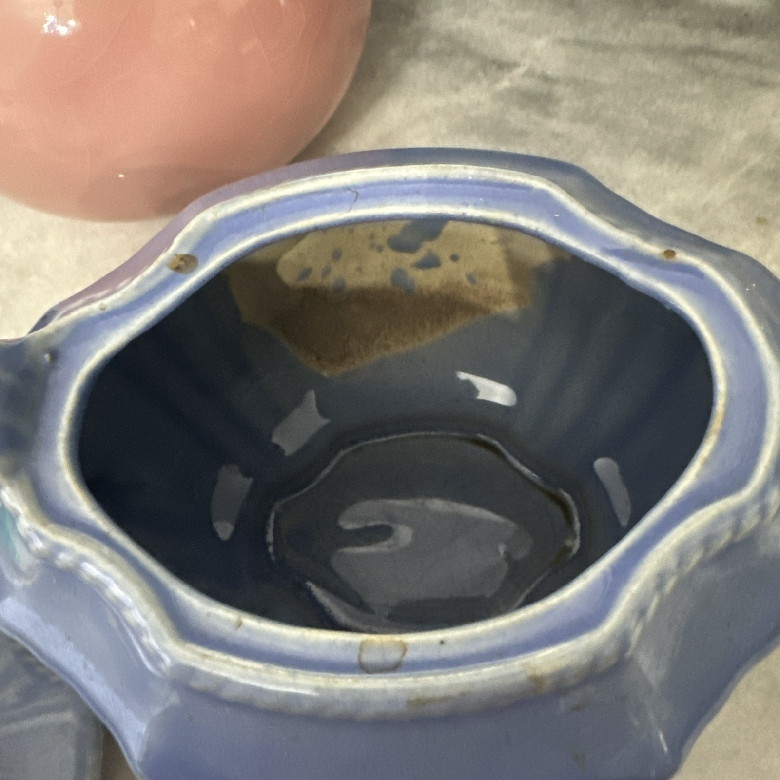 Lot Of 4 Beautiful Teapots In Various Colors. 3 Solid And 1 Floral Patterned