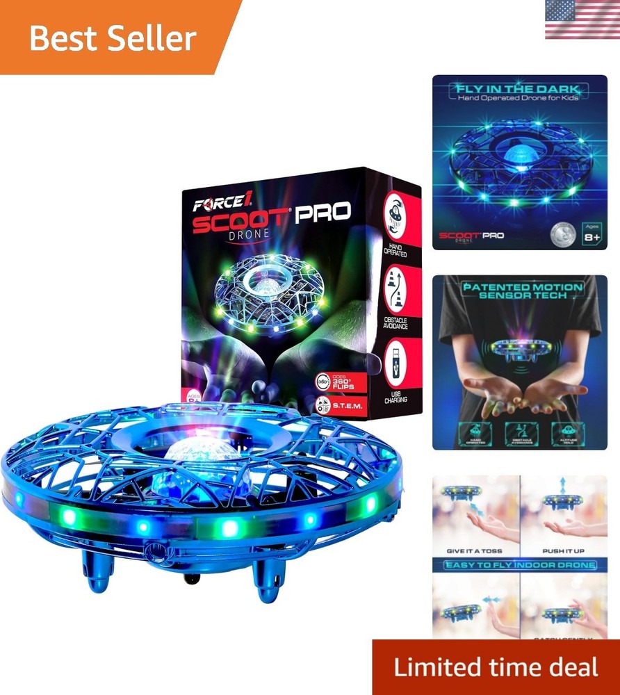 Rechargeable Mini Drone with Bright LED Lights & Obstacle Avoidance for All Ages