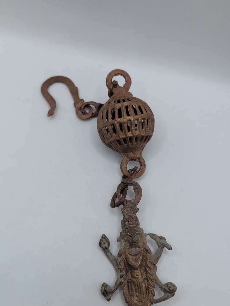 Rare Antique Solid Bronze 40" Hanging Ceremonial Piece
