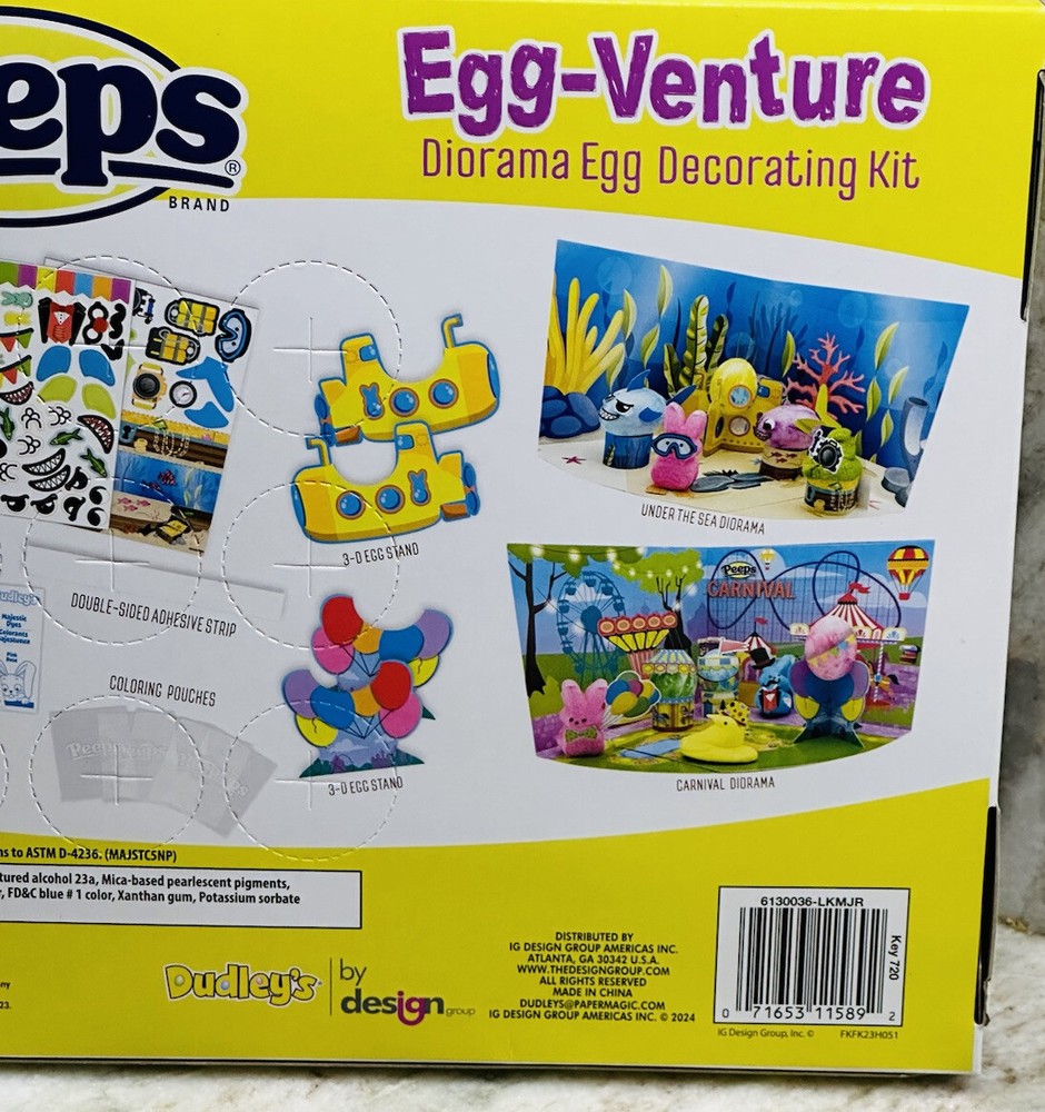 Peeps Egg Venture Diorama Egg Decorating Kit-80 Pc