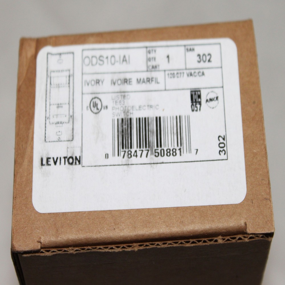 LEVITON ODS10-IAI OCCUPANCY SENSOR WALL SWITCH PIR, MULTI-LOCATION, IVORY