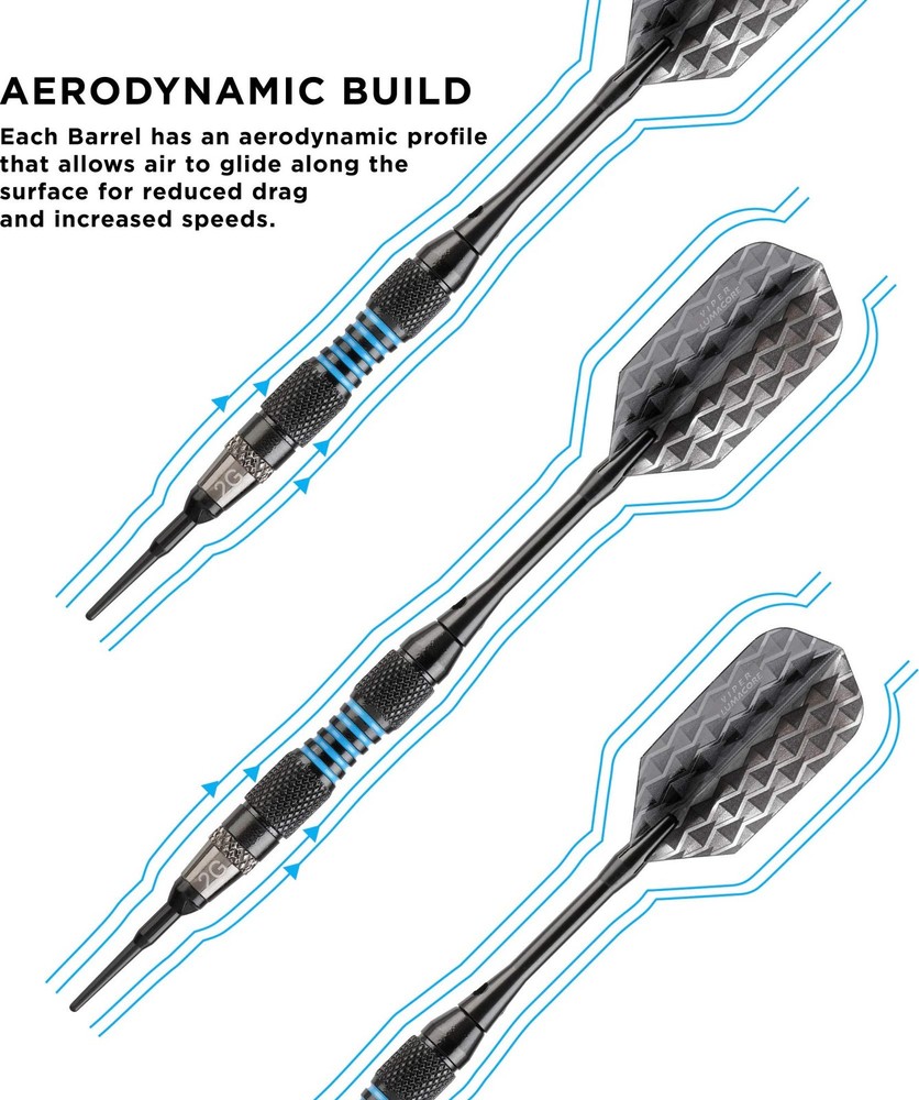 Viper Bobcat Adjustable Weight Soft Tip Dart Set with Case