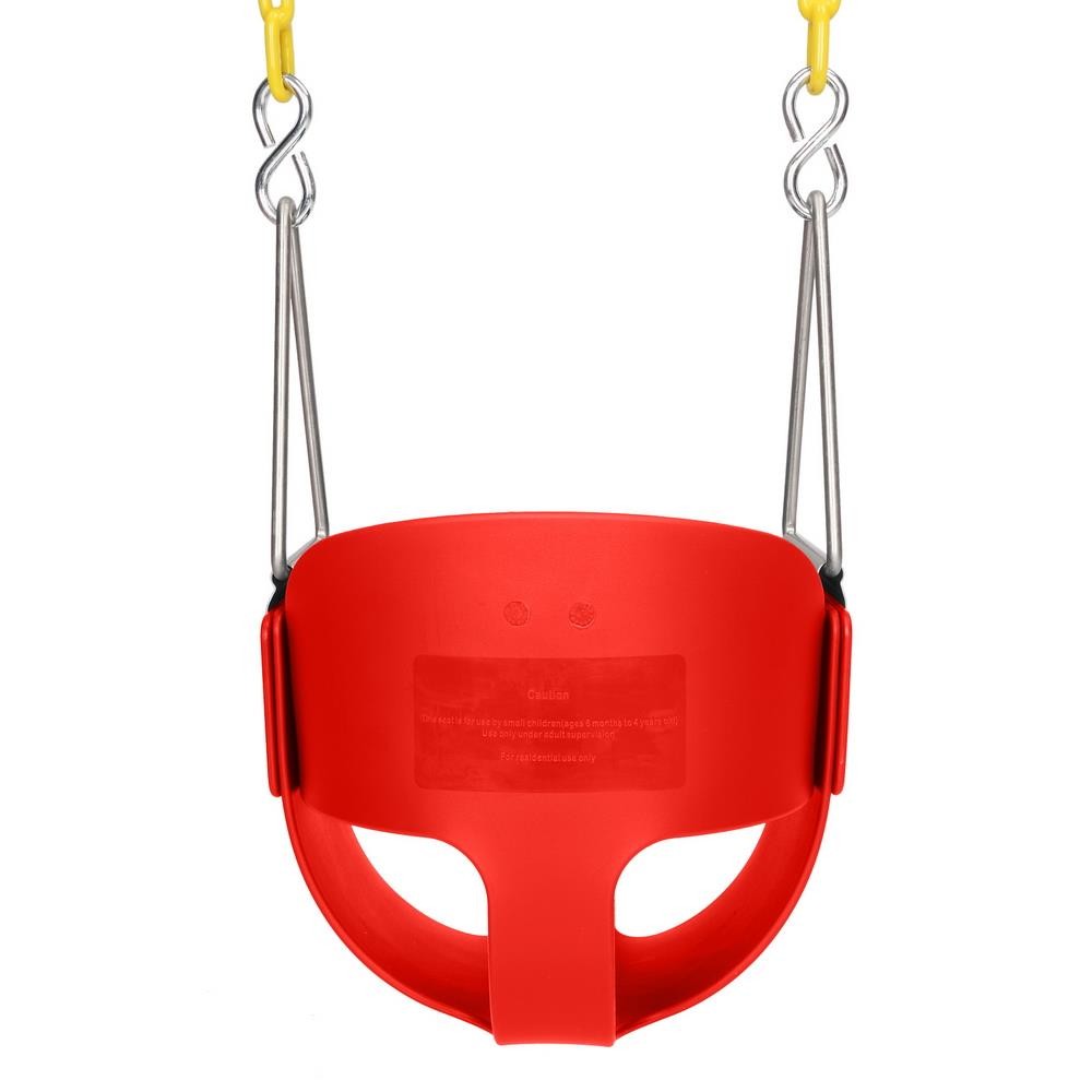 Heavy-Duty High Back Full Bucket Toddler Swing Seat with Chain Fully Assembled