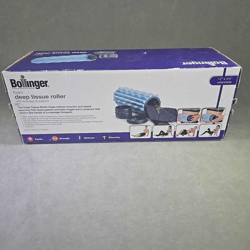 Bollinger Foam Deep Tissue Roller with endcaps and adaptor