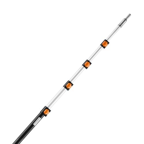 VEVOR Telescopic Extension Pole, 7-30 FT Multi-Purpose FT, Orange+Black