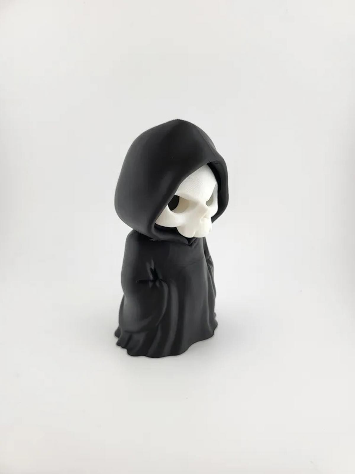 Chibi Grim Reaper Skeleton Figure - Spooky Cute Halloween Decor