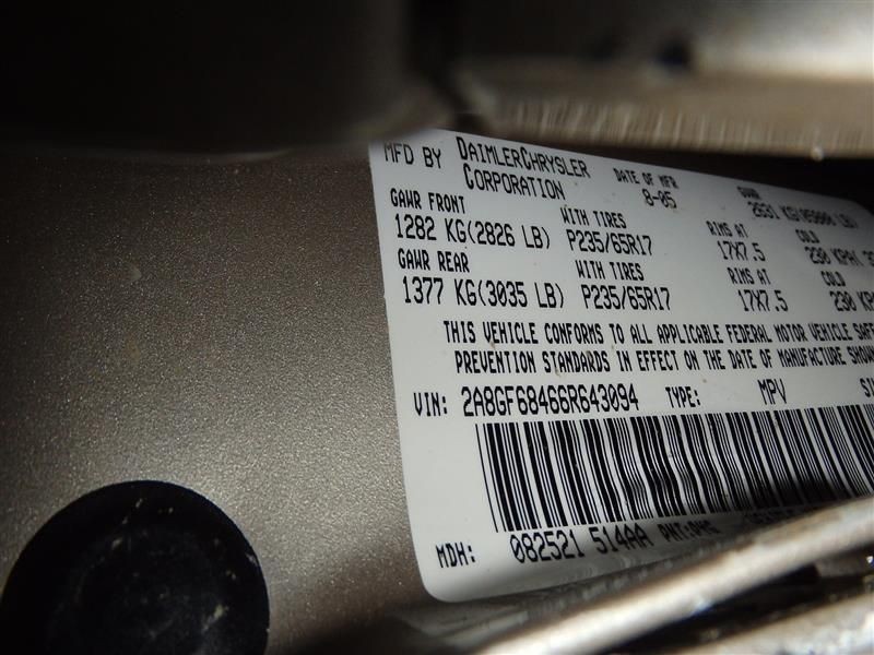 Chrysler Pacifica 2006 Front Temperature Control UB51XDVAC 4909