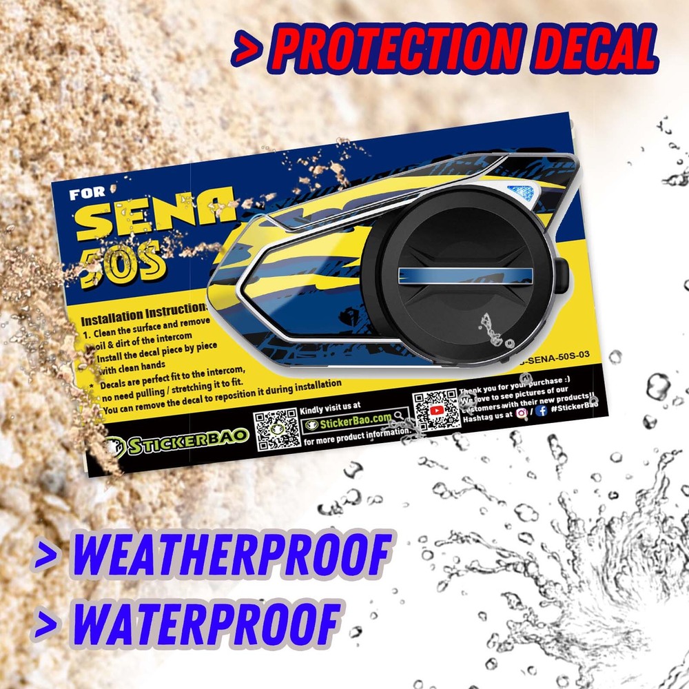 Motor Device Surface Sticker For SENA 50S Intercom x1