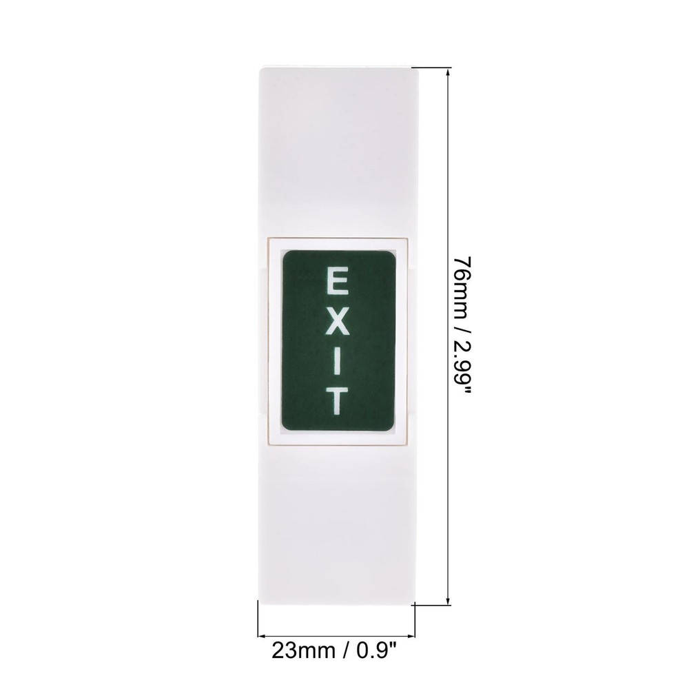 4pcs Push to Exit Button Release Switch PC Panel 12V 3A White 76mmx23mm