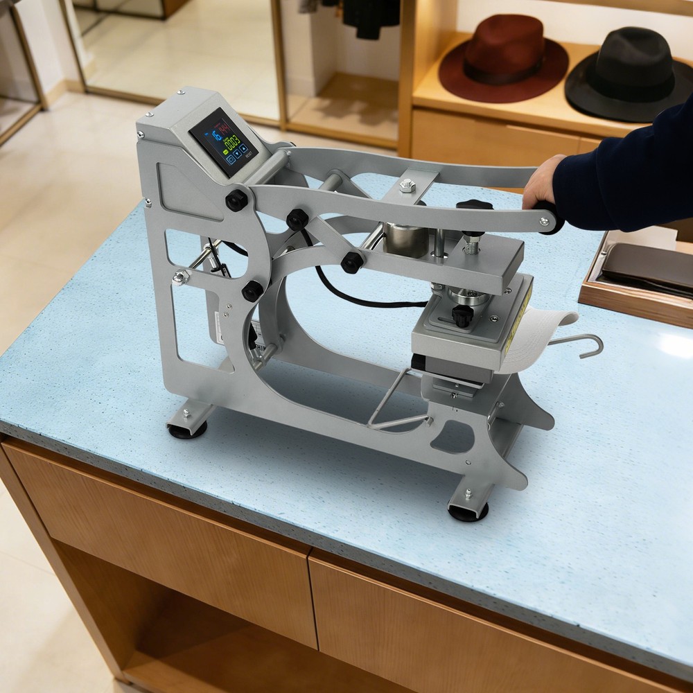 2in1 Magnetic Semi-automatic Cap Hat Heat Press Transfer Sublimation Machine LCD
