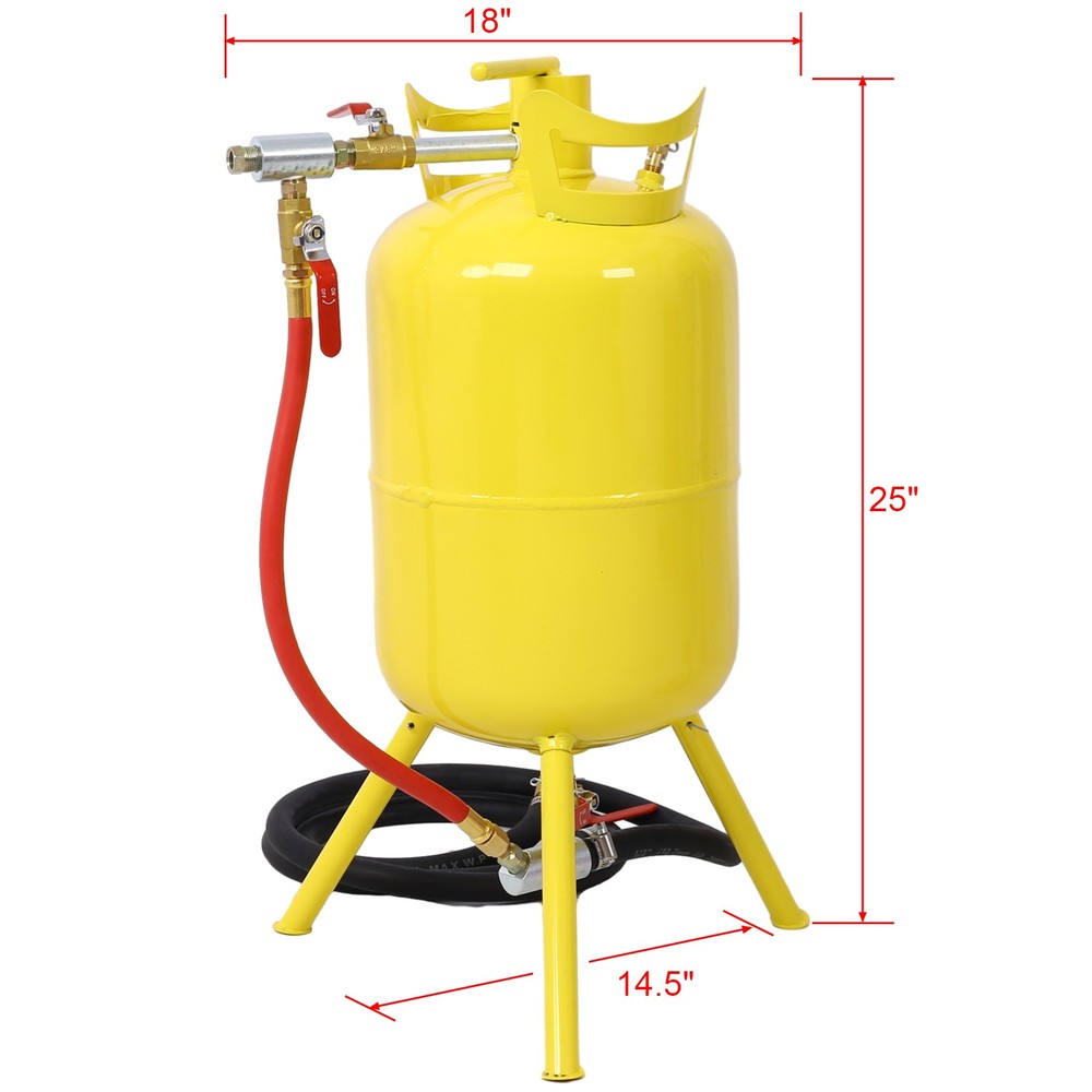Portable 5-Gallons Sand blaster Sand Blasting Complete Kit for Paint Stain Rust